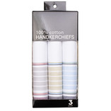 Mouchoirs homme - Rayures blanc - Thumbnail 1
