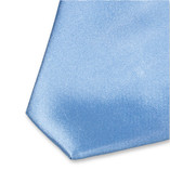 Satin cravate slim bleue - Thumbnail 2