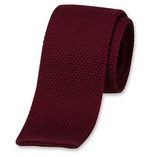 Cravate tricot bordeaux - Thumbnail 1