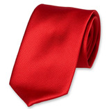 Cravate en polyester rouge - Thumbnail 1