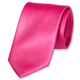Cravate en polyester rose vif - Thumbnail 1