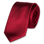 Cravate slim rouge cerise - Thumbnail 1