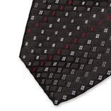Cravate noir/gris/rouge - Thumbnail 2
