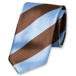 Cravate marron/bleu - Thumbnail 1