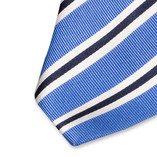 Cravate bleue à rayures - Thumbnail 2
