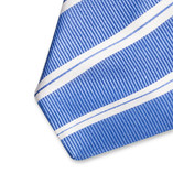 Cravate à rayures bleu et blanc - Thumbnail 2