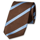 Cravate marron/bleu - Thumbnail 1