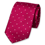 Cravate fuchsia à pois - Thumbnail 1