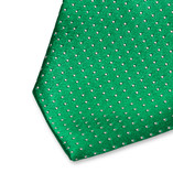 Cravate homme verte à pois blancs - Thumbnail 2