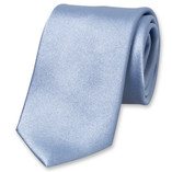 Cravate satin bleue - Thumbnail 1