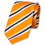 Cravate orange à rayures - Thumbnail 1