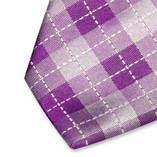 Cravate à carreaux violets - Thumbnail 2