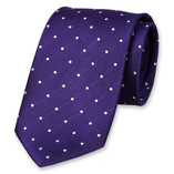 Cravate violette à pois - Thumbnail 1