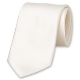 Cravate satin blanche - Thumbnail 1