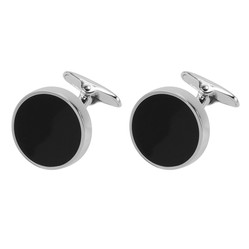 Boutons De Manchette Fenix/Phenix - Ronds Noir Et Blanc - Neuf Avec Étiquettes - Marque Edelmanchet