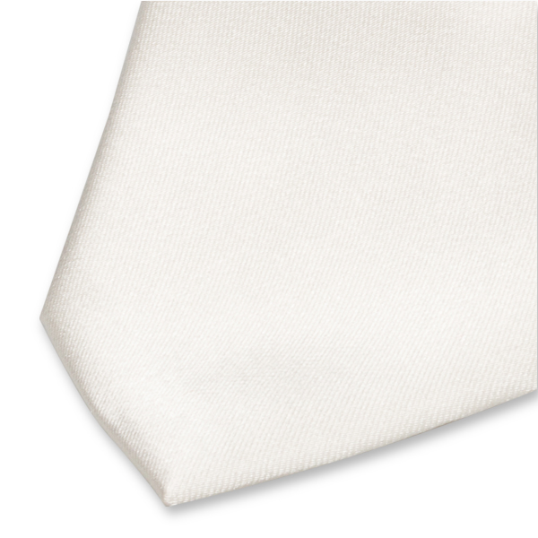 Satin cravate slim blanche (2)