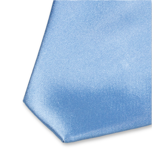 Satin cravate slim bleue (2)