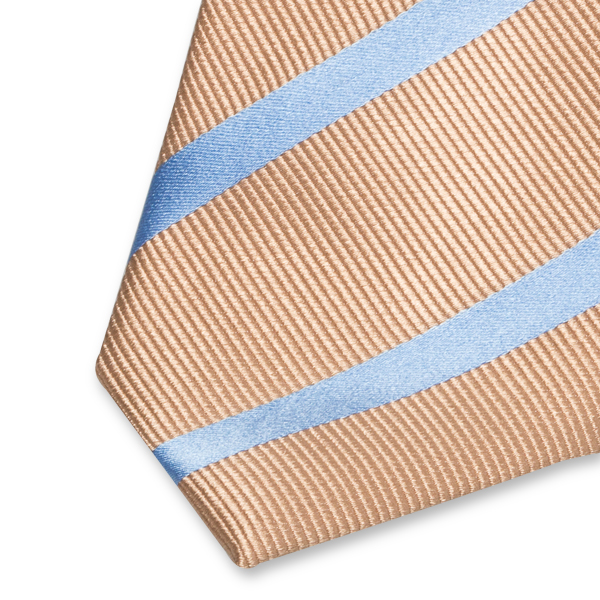 Cravate beige / bleu clair (2)