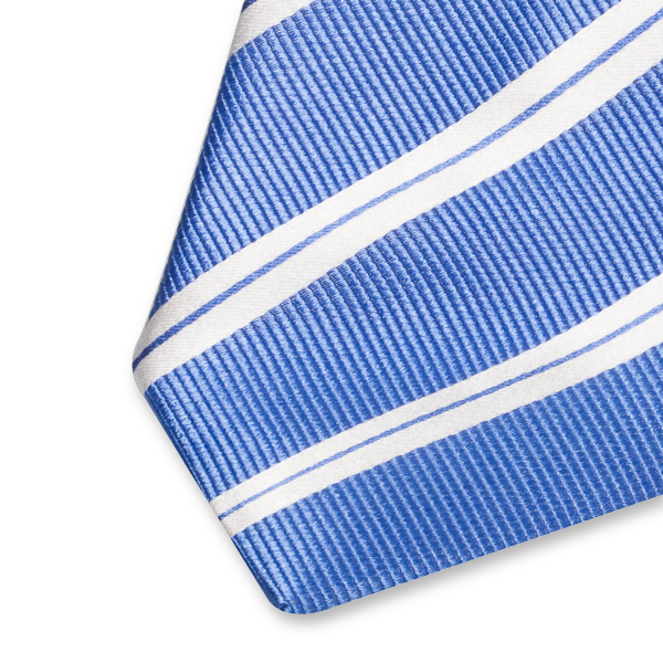 Cravate à rayures bleu et blanc (2)