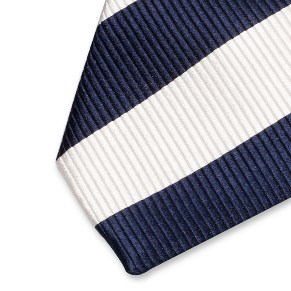 Cravate blue marine/blanc (2)