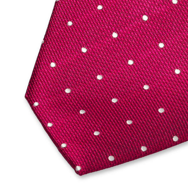 Cravate fuchsia à pois (2)