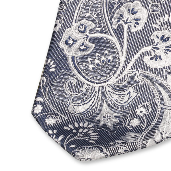Cravate Paisley grise (2)