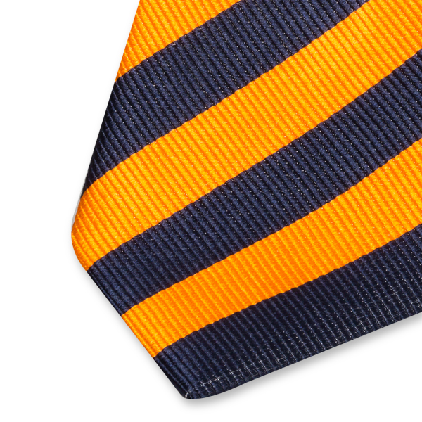Cravate orange/marine (2)