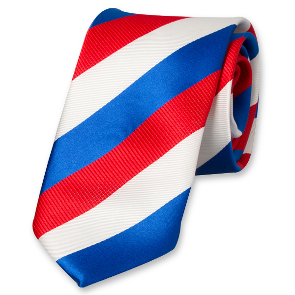 Cravate homme bleu/blanc/rouge (1)