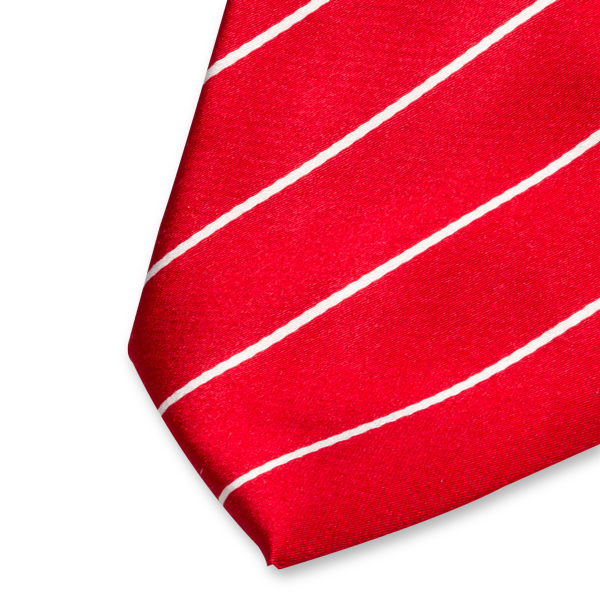 Cravate satin rouge à rayures (2)